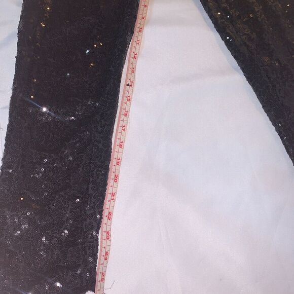 Tipsy Elves Leggings Women M Black Sequin High Waist Stretch Bling, PARTY WEAR - Picture 5 of 10